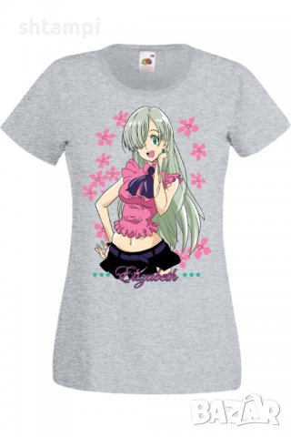 Дамска тениска The Seven Deadly Sins Elizabeth Liones,Анимация,игра,Празник,Повод., снимка 5 - Тениски - 38074755