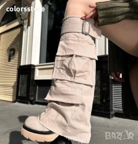 Ботуши на платформа - бежов деним - BTD1