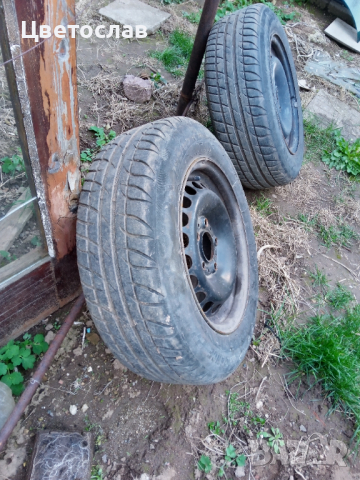 Продавам железни джанти с гуми 15 цола, снимка 4 - Гуми и джанти - 44862869