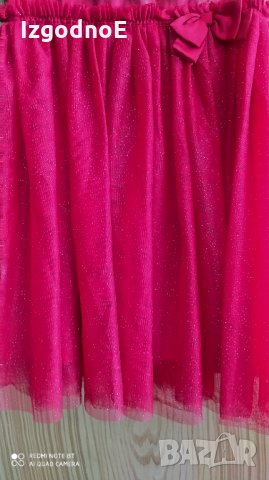 122 H&M празнична рокля, червена рокля, снимка 4 - Детски рокли и поли - 35435433