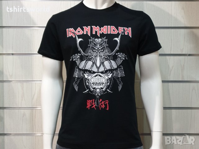 Нова мъжка тениска на музикалната група IRON MAIDEN - Senjutsu Samurai Eddie Graphic Navy, снимка 5 - Тениски - 37106867