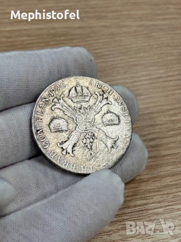 1 кроненталер 1796 г, Австрийска Нидерландия - сребърна монета, снимка 2 - Нумизматика и бонистика - 43474167