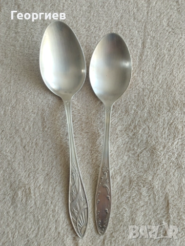 Посребрени мелхиорени лъжици ,вилици за супа от СССР , снимка 14 - Прибори за хранене, готвене и сервиране - 43199619