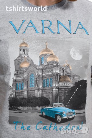 Нова мъжка тениска с трансферен печат Варна Катедрала , снимка 2 - Тениски - 27887358