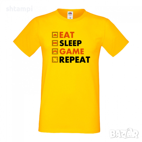 Мъжка тениска Game 5,Eat,Sleep,Game,Anime,Repeat,Ядене,Спане,Геймс,Подарък,Повторение,Празник,Игри, снимка 7 - Тениски - 36419188