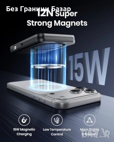 Нова Тънка външна батерия 10000mAh 20W за iPhone и Apple устройства, снимка 3 - Външни батерии - 52153714