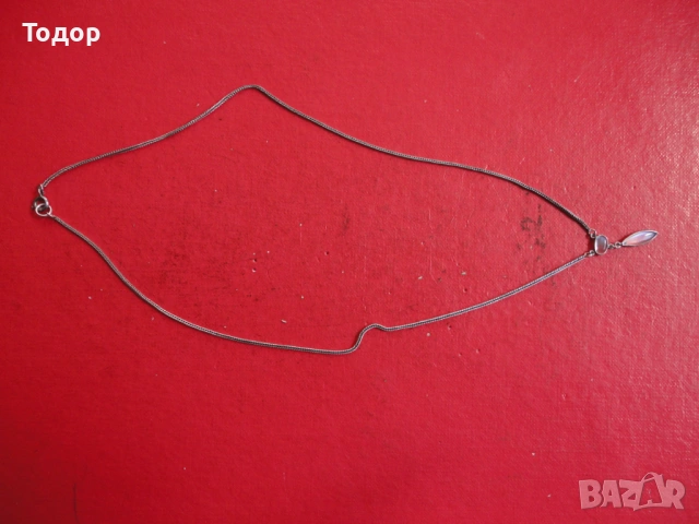 Страхотно сребърно колие верижка с камъни 925, снимка 2 - Колиета, медальони, синджири - 53305345