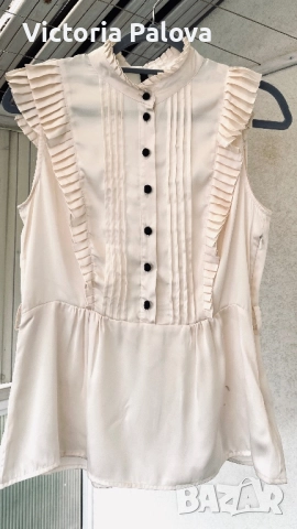 Романтична блуза с рюшове H&M, снимка 4 - Корсети, бюстиета, топове - 51761631