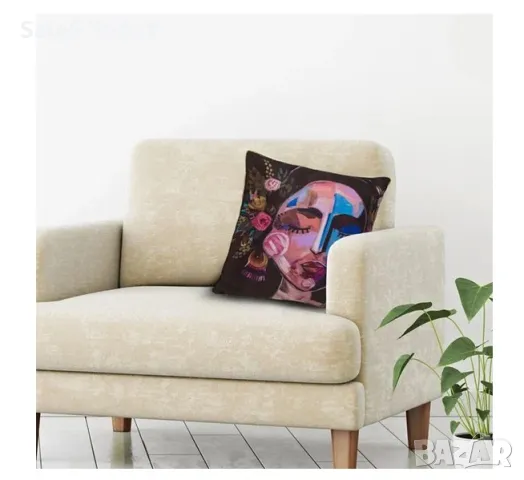 Възглавница за Диван, Декоративна, Жена, 45x45x10см, снимка 2 - Възглавници - 49002750