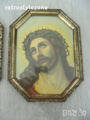 № 6374 две стари пана / снимки с рамки   - метал , стъкло , картон   - размери 21 / 16 см , снимка 4 - Други ценни предмети - 37299167