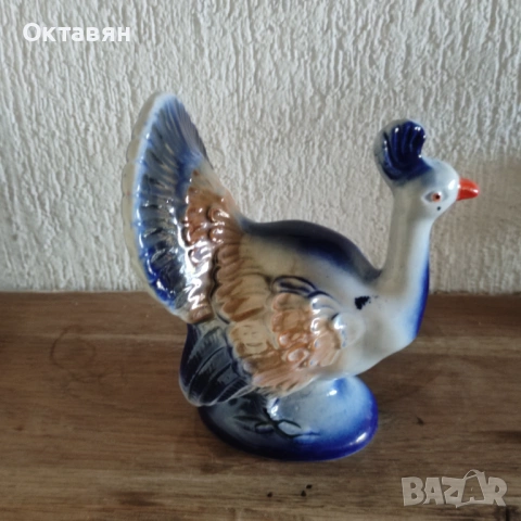 Порцеланова фигурка,фигура паун ЛФЗ, снимка 8 - Колекции - 53332620