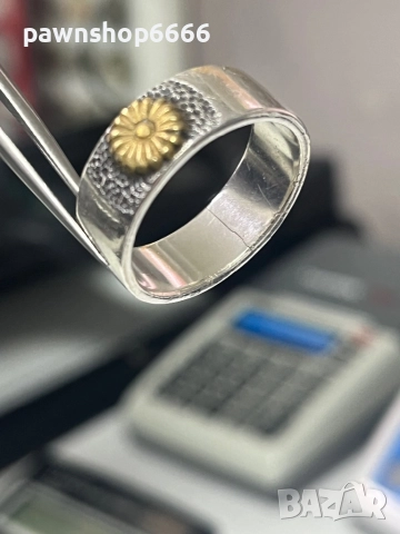 Сребърен пръстен сребро 925 с месинг , снимка 7 - Пръстени - 52942153