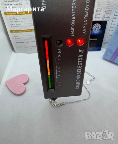 Сребърна гривна с мойсанит (диамант) 1 карат , снимка 3 - Гривни - 52261442