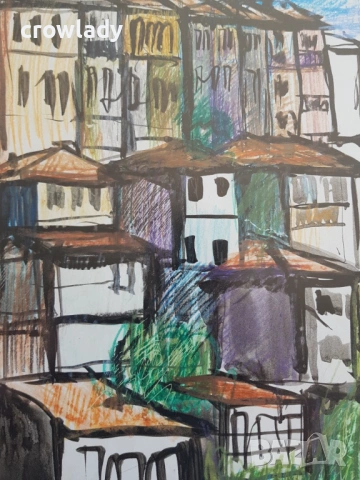 Ани Трингова Велико Търново 1 градски пейзаж, снимка 5 - Картини - 53096316