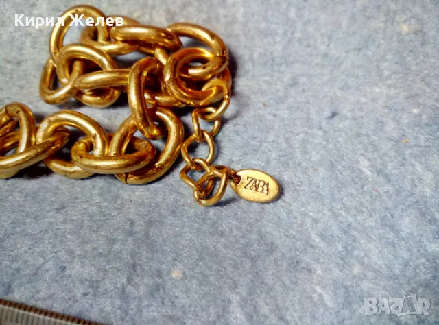 МАРКОВА СТИЛНА ПОЗЛАТЕНА ГРИВНА от БЛАГОРОДНА СТОМАНА на ZARA 43458, снимка 6 - Гривни - 47316054