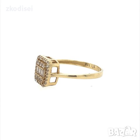 Златен дамски пръстен 1,95гр. размер:57 14кр. проба:585 модел:19944-5, снимка 2 - Пръстени - 43408947