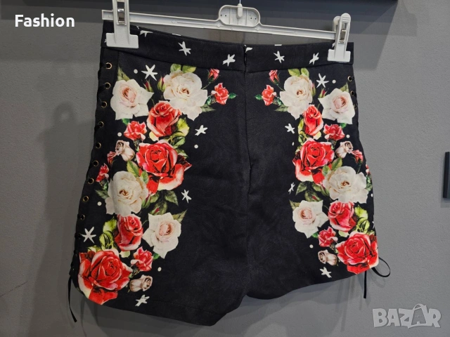 Уникални къси панталонки с висока талия, снимка 6 - Къси панталони и бермуди - 53414967