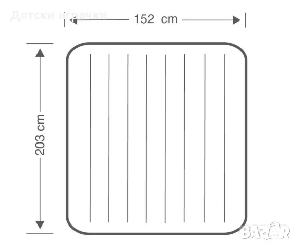 Матрак надуваем с вградена помпа Intex, 152х203х56см, Comfort-Plush High Rise , снимка 6 - Надуваеми легла - 50075960