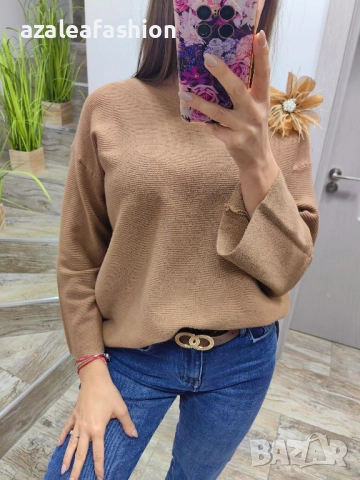 Дамски пуловер с брошка, снимка 6 - Блузи с дълъг ръкав и пуловери - 52709284