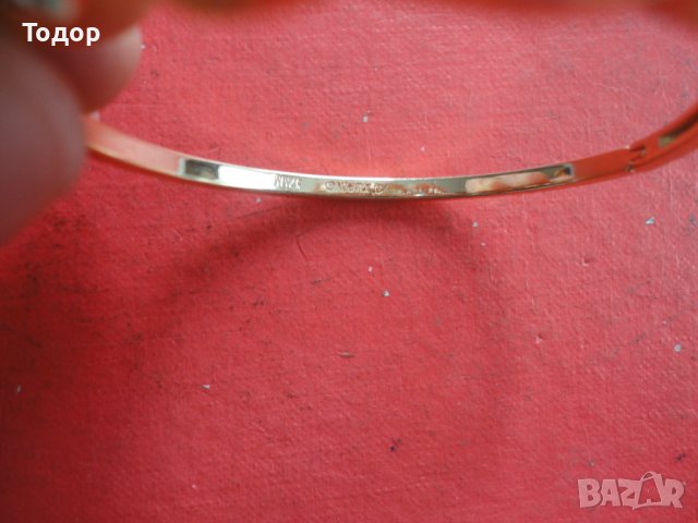 Невероятна позлатена гривна с камъни Xuping, снимка 4 - Гривни - 43926919