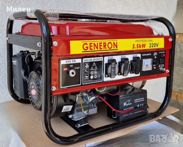 Бензинов генератор за ток 3.5 KW топ качество с меден ротор и статор - 15 модела ГЕНЕРАТОРИ, снимка 2 - Генератори - 27354554