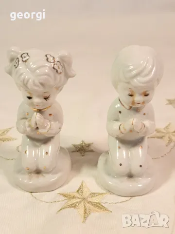 порцеланови фигурки молещи се момче и момиче 23/2