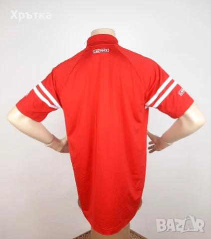 Lacoste x Djokovic - Оригинална мъжка тениска с яка размер L, снимка 6 - Тениски - 50581150