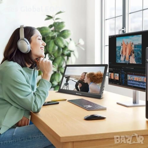 Showscreen преносим монитор 17.3″ Full HD 60Hz с говорители, снимка 6 - Монитори - 53247983