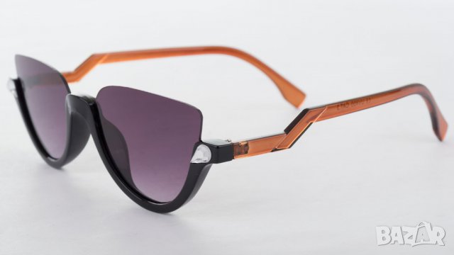 Дамски слънчеви очила в черно, кафяво и лилаво марка Malaspina  , снимка 3 - Слънчеви и диоптрични очила - 29019826