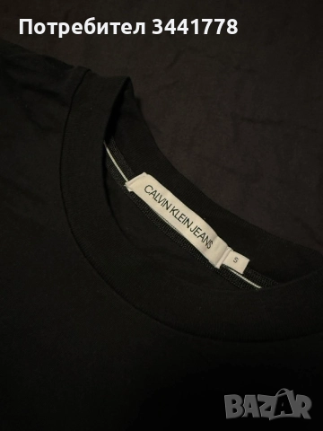 Черна тениска Calvin Klein , снимка 5 - Тениски - 52468952