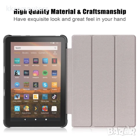 Amazon Fire HD 8 (2022) Кожен Калъф и Протектор, снимка 10 - Калъфи, кейсове - 50963181