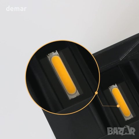 Aisilan LED стенна лампа, Черна модерна 3000K, IP65 Водоустойчива, снимка 6 - Лампи за стена - 43164615