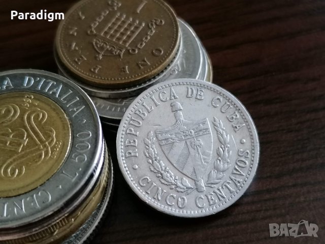 Монета - Куба - 5 центавос | 1968г., снимка 2 - Нумизматика и бонистика - 35353870