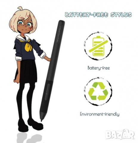 16.5см 6.5" Професионален Цифров Графичен Таблет 8192 Нива 266 PPS Процесор 5080 LPI Ultra FULL HD, снимка 10 - Джойстици и геймпадове - 35319491