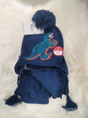 Зимен комплект шапка, шал и ръкавички 1-4г, снимка 9 - Шапки, шалове и ръкавици - 43309910