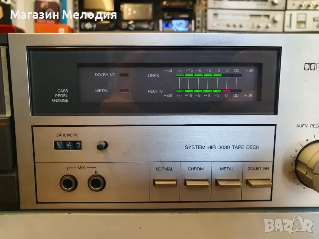 Касетен дек Universum 3030 В отлично техническо състояние, много добър външен вид., снимка 4 - Декове - 49430444