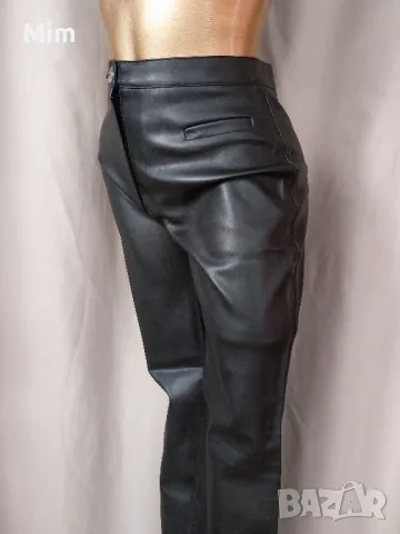 М Черен кожен панталон / чарлстон/, снимка 4 - Панталони - 48421603