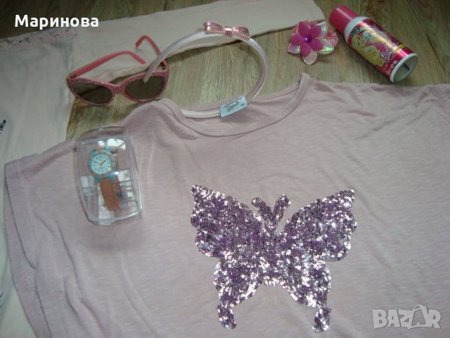 Бляскави пеперудени блузки Breeze и Кецки на цени и аксесоари , снимка 3 - Детски Блузи и туники - 32299618