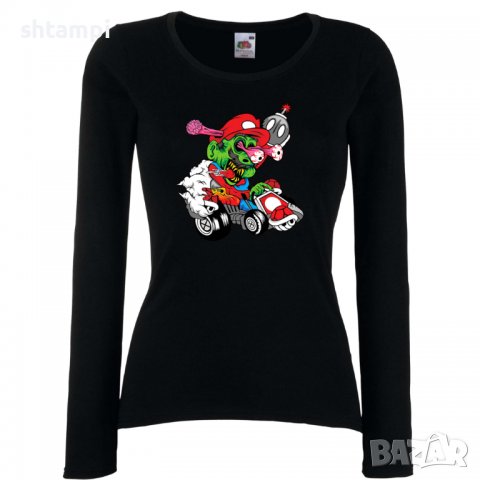 Дамска тениска Mario Cart Zombie 3 Игра,Изненада,Подарък,Празник,Повод, снимка 2 - Тениски - 37236098