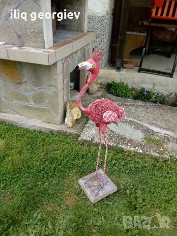 Фламинго от метал, снимка 2 - Градински мебели, декорация  - 40311707