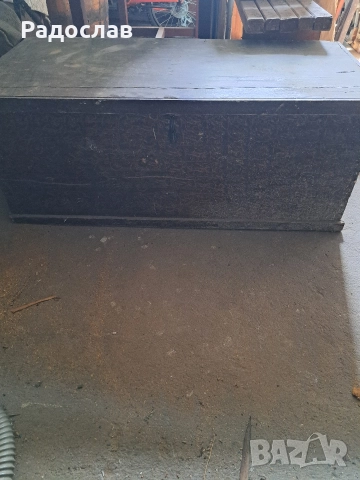 Стар дървен сандък, снимка 2 - Антикварни и старинни предмети - 52864679