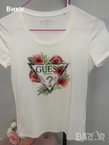 Тениска Guess размер М, снимка 4 - Тениски - 50449582