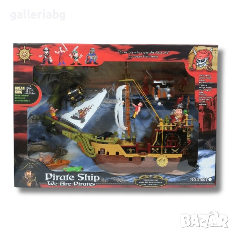 Пиратски кораб – голям комплект с фигурки и аксесоари
