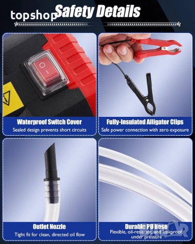 Нова проверена помпа за извличане на масло и гориво 12V, електрическа помпа за течности с подобрена , снимка 8 - Аксесоари и консумативи - 52287132