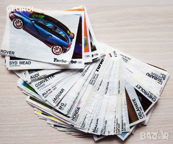 Картинки от дъвки Turbo, Турбо  пълен лот 70 бр. серия (121-190)