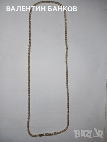 Сребърен синджир обла усукана плетка, снимка 1 - Колиета, медальони, синджири - 44071114