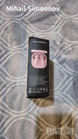 Безжични слушалки Soundpeats Air2, Bluetooth V5.2, розови, 17.3x17.7x33.9mm, снимка 2 - Bluetooth слушалки - 52876344