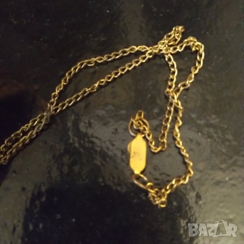 РУСКИ ПОЗЛАТЕН ЛОТ С ЕСТЕСТВЕН АКВАМАРИН 60 те НАМАЛЕН, снимка 6 - Колиета, медальони, синджири - 38603481