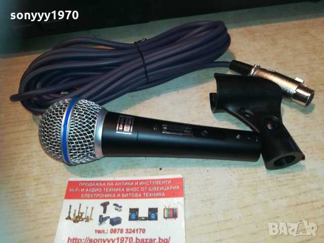 shure beta sm58s profi mic с кабел и държач 2003211950, снимка 5 - Микрофони - 32240064