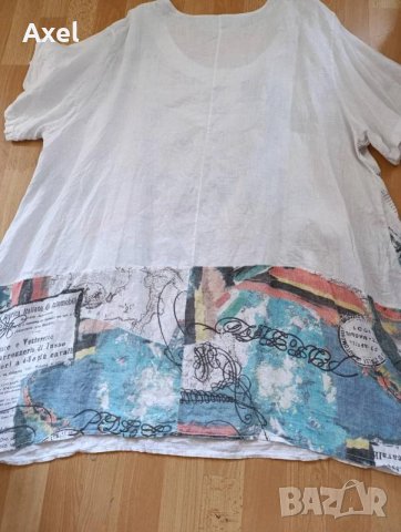 Нова лятна италианска ленена туника 2 - 3ХЛ, снимка 2 - Туники - 51043323